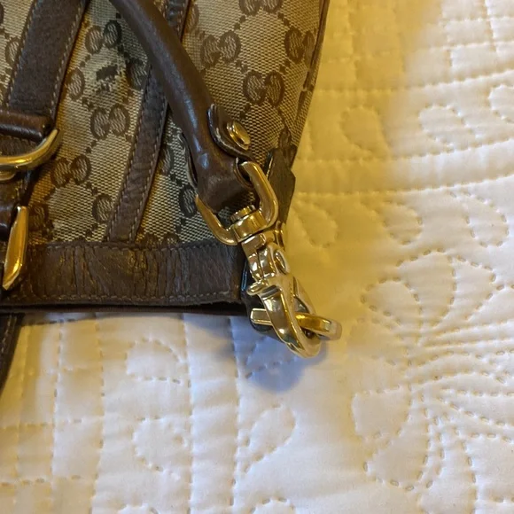 GUCCI REHAB GG Canvas Two Way Authentic Vintage Tote. Preloved.Aged w some wear. - Picture 10 of 10